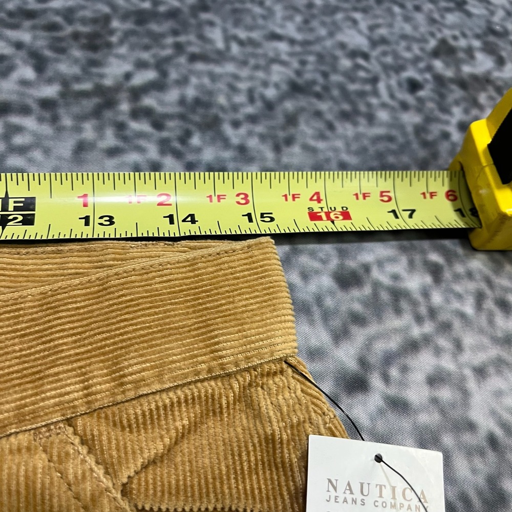 NWT Vintage Nautica Corduroy Pants Womens 6 (30x31) Tan‎ Carpenter Baggy Y2K - Picture 9 of 16